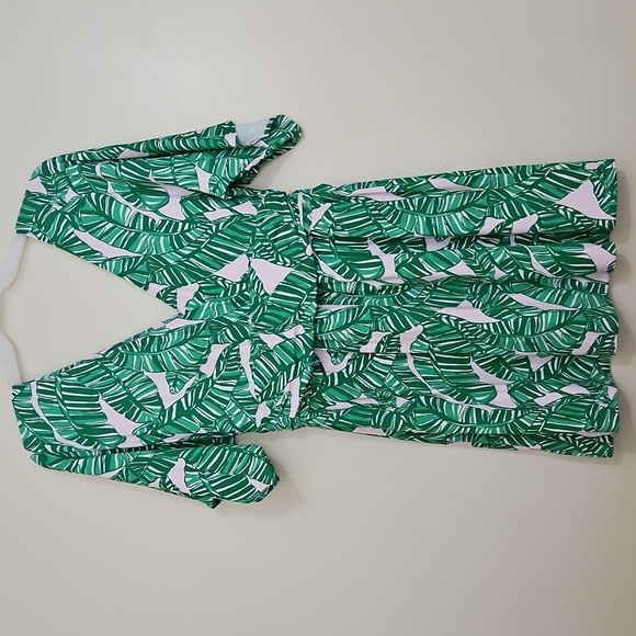 Lilly Pulitzer Parigi Skorts Romper Let’s Go Bananas Sz L Green & Pink - Picture 5 of 6
